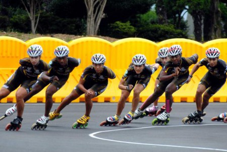 con  nuestros patinadores de la selección Colombiana de patinaje 2013-2014